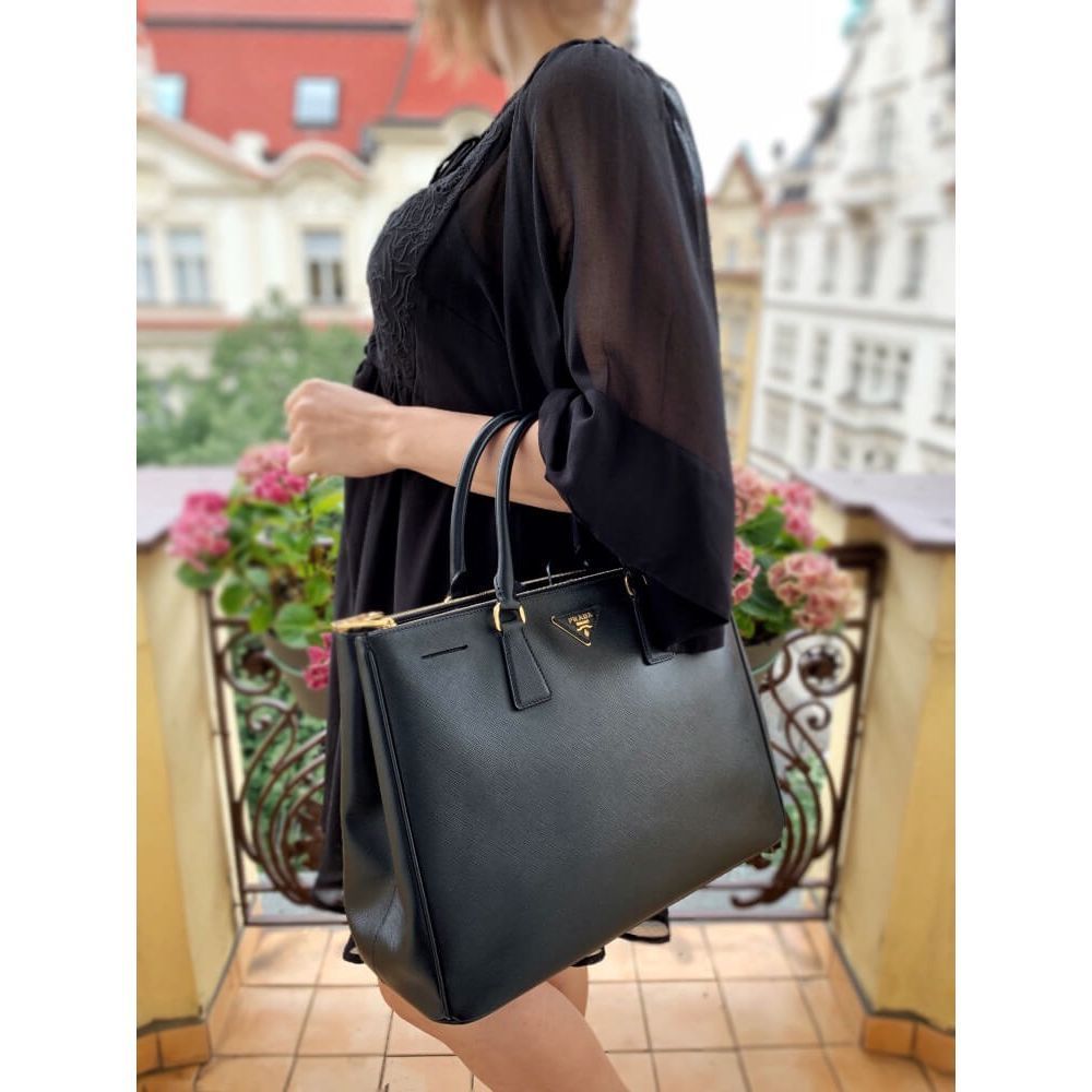 Prada Black Tote with Gold Details - Picture 16 of 16